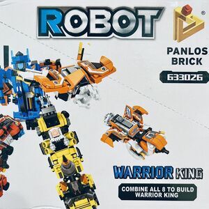 New Panlos Warrior King 8in1 Vehicle Robot Toy Model Building Brick Block 741pcs